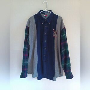 VTG YTK Tommy Hilfiger Flannel Plaid wool blend button down